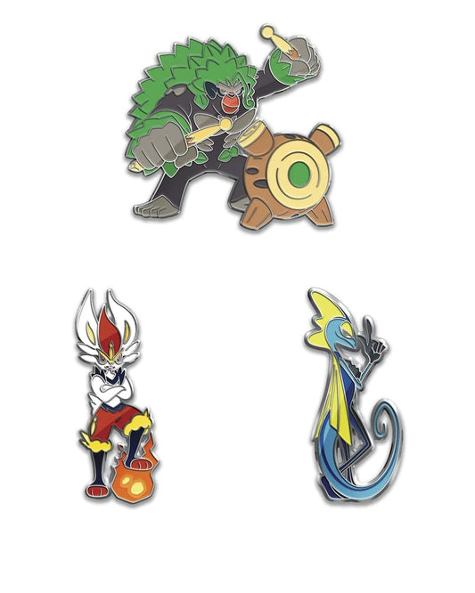 Rillaboom / Cinderace / Inteleon - Pin Badge Set